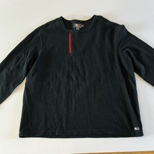 RLX Ralph Lauren Black Pullover with Red Accent